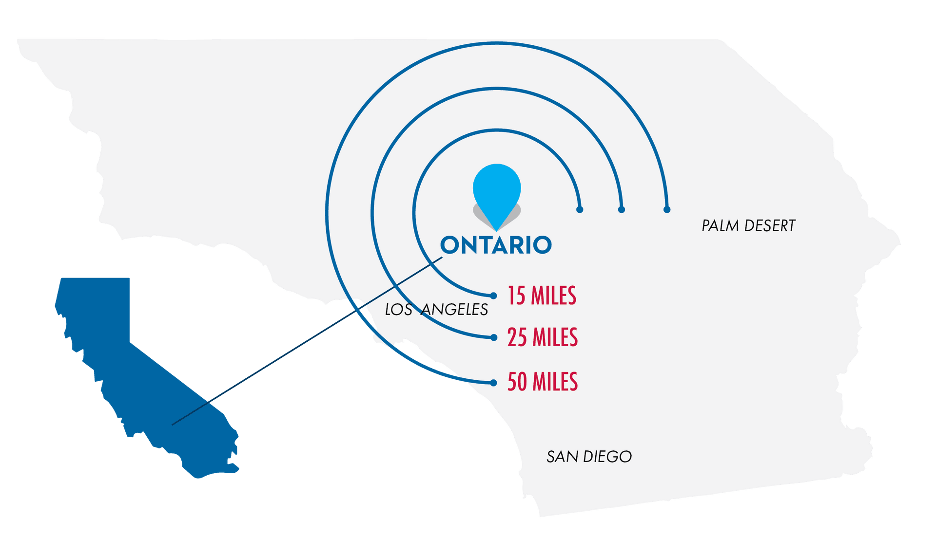 Ontario Southern California Map